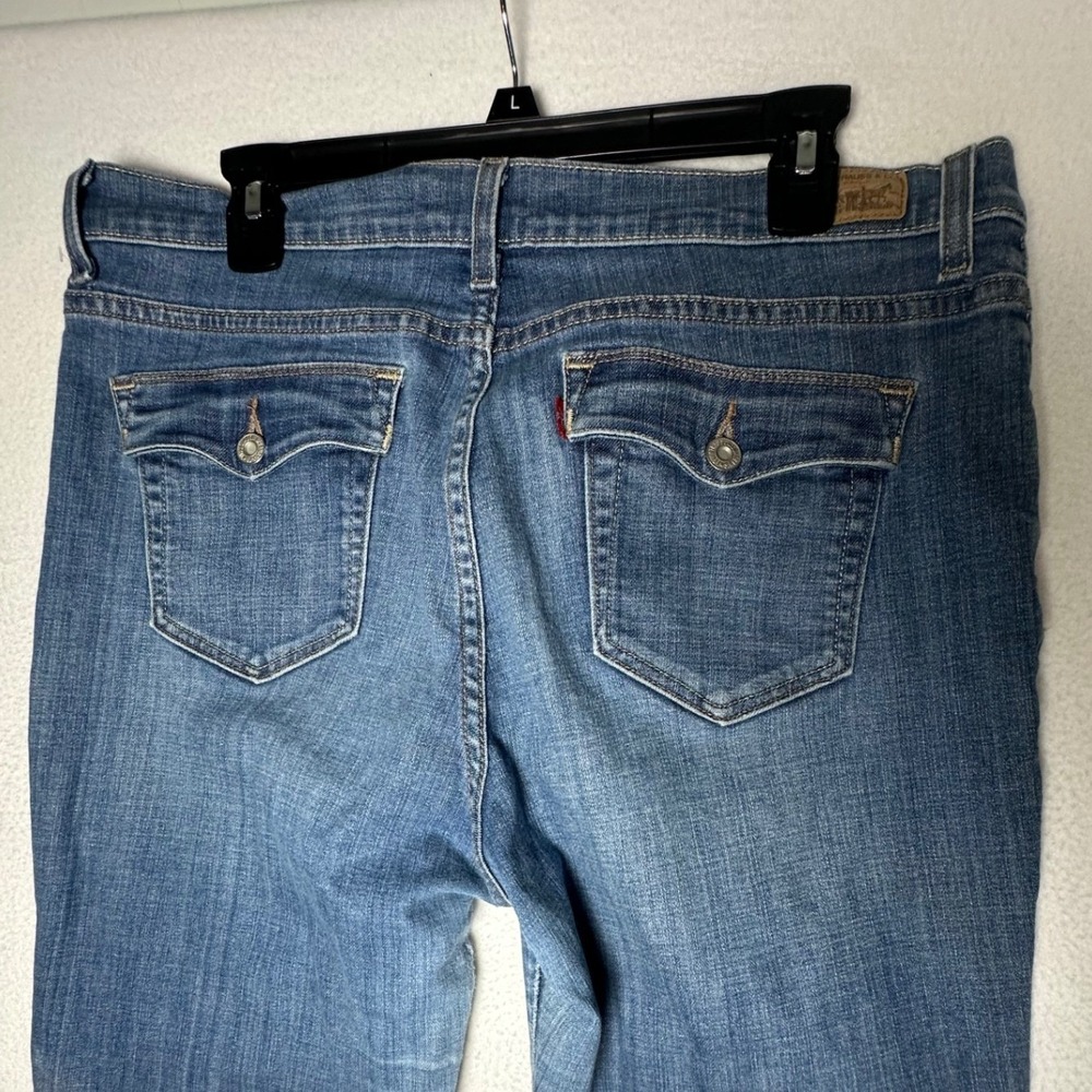 Levis 512 Perfectly Slimming Trouser Jeans Bootcut Flap Pocket Blue Size 16M - Picture 4 of 13